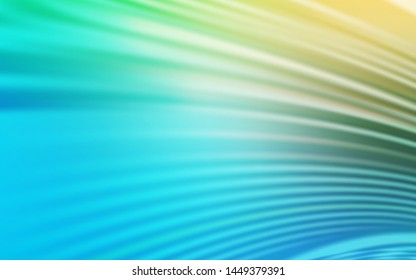 Light Blue, Green vector layout with curved lines. A completely new colorful illustration in simple style. Abstract style for your business design.
