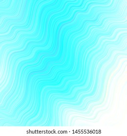 Light Blue, Green vector layout with curved lines. A sample with colorful lines, shapes. Abstract design for your web site.