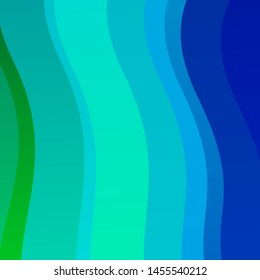Light Blue, Green vector layout with curves. Colorful illustration, which consists of curves. Pattern for booklets, leaflets.