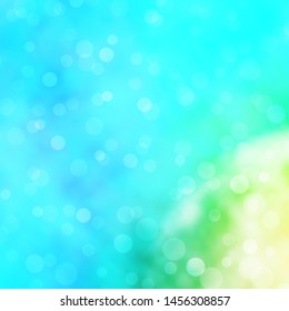 Light Blue, Green vector layout with circles. Illustration with set of shining colorful abstract spheres. Pattern for websites, landing pages.