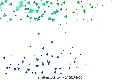 Light Blue, Green vector layout with lines, triangles. Modern abstract illustration with colorful triangles. Smart design for your business advert.