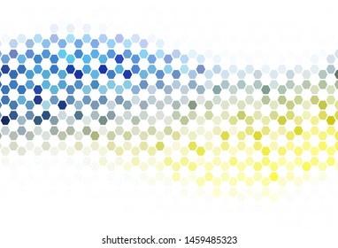 Light Blue, Green vector layout with hexagonal shapes. Glitter abstract illustration in hexagonal style. New template for your brand book.