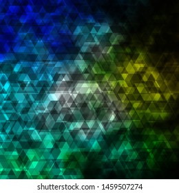 Light Blue, Green vector layout with lines, triangles. Modern gradient illustration with colorful triangles. Pattern for booklets, leaflets