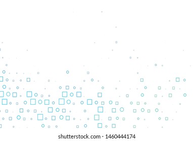 Light Blue, Green vector layout with circle spots, cubes. Colorful illustration with circles, squares in nature style. Pattern of water, rain drops.