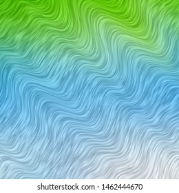 Light Blue, Green vector layout with wry lines. Illustration in abstract style with gradient curved.  Design for your business promotion.