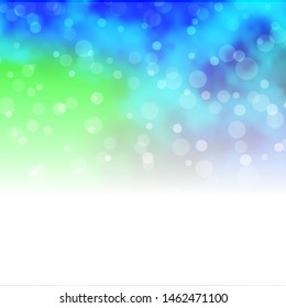 Light Blue, Green vector layout with circles. Modern abstract illustration with colorful circle shapes. Pattern for business ads.