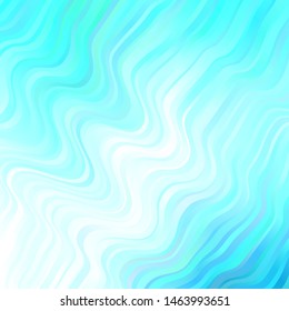 Light Blue, Green vector layout with curves. Bright sample with colorful bent lines, shapes. Template for your UI design.