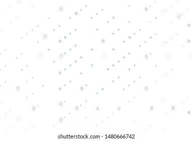 Light Blue, Green vector layout with algebra elements. Colored mathematic signs with gradient on white background. Smart design for university advert.