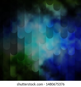 Light Blue, Green vector layout with lines. Colorful gradient illustration with abstract flat lines. Template for your UI design.