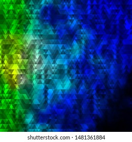 Light Blue, Green vector layout with lines, triangles. Colorful illustration with triangles in simple style. Design for your promotions.