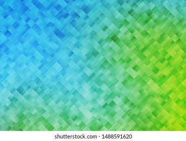Light Blue, Green vector layout with lines, rectangles. Beautiful illustration with rectangles and squares. Pattern can be used for websites.