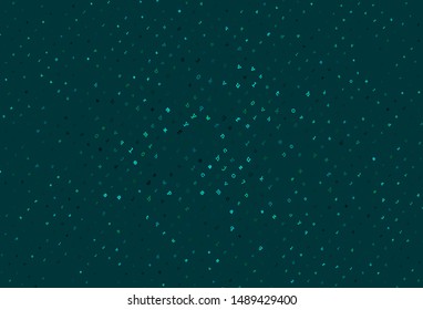 Light Blue, Green vector layout with latin alphabet. Blurred design in simple style with signs of alphabet. Best design for a college poster, banner.