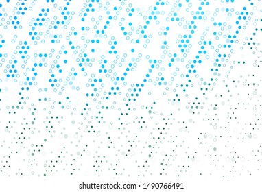 Light Blue, Green vector layout with circle shapes. Abstract illustration with colored bubbles in nature style. Template for your brand book.