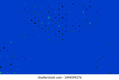 Light Blue, Green vector layout with circle shapes. Modern abstract illustration with colorful water drops. Template for your brand book.