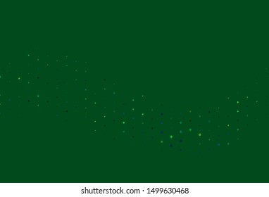 Light Blue, Green vector layout with circle shapes. Glitter abstract illustration with blurred drops of rain. Design for posters, banners.