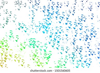 Light Blue, Green vector layout with lines, triangles. Decorative design in abstract style with triangles. Smart design for your adverts.
