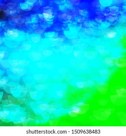 Light Blue, Green vector layout with circle shapes. Colorful illustration with gradient dots in nature style. Pattern for booklets, leaflets.