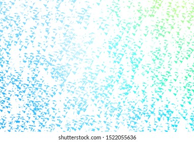 Light Blue, Green vector layout with lines, triangles. Triangles on abstract background with colorful gradient. Pattern for commercials.