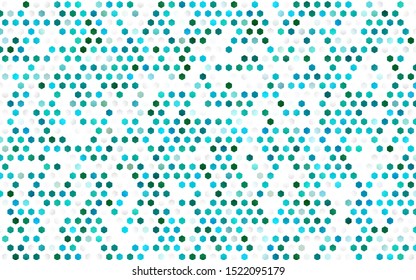 Light Blue, Green vector layout with hexagonal shapes. Glitter abstract illustration in hexagonal style. Pattern can be used for landing pages.