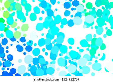 Light Blue, Green vector layout with circle shapes. Illustration with set of shining colorful abstract circles. New template for your brand book.