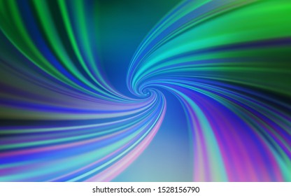 Light Blue, Green vector layout with curved lines. Creative illustration in halftone style with gradient. Pattern for your business design.