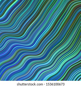Light Blue, Green vector layout with wry lines. Colorful illustration, which consists of curves. Template for your UI design.