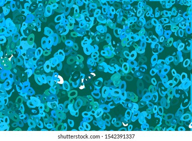 Light Blue, Green vector layout with circle shapes. Beautiful colored illustration with blurred circles in nature style. Design for posters, banners.
