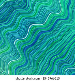 Light Blue, Green vector layout with wry lines. Abstract gradient illustration with wry lines. Design for your business promotion.