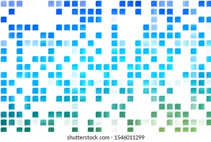 Light Blue, Green vector layout with lines, rectangles. Glitter abstract illustration with rectangular shapes. Pattern can be used for websites.