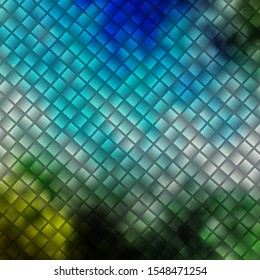 Light Blue, Green vector layout with lines, rectangles. Colorful illustration with gradient rectangles and squares. Design for your business promotion.