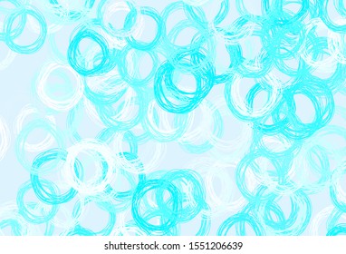 Light Blue, Green vector layout with circle shapes. Modern abstract illustration with colorful water drops. Design for poster, banner of websites.