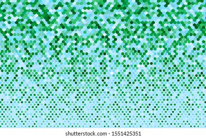 Light Blue, Green vector layout with circle shapes. Glitter abstract illustration with blurred drops of rain. Design for posters, banners.