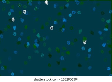 Light Blue, Green vector layout with circle shapes. Abstract illustration with colored bubbles in nature style. Design for posters, banners.