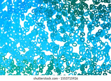 Light Blue, Green vector layout with circle shapes. Beautiful colored illustration with blurred circles in nature style. Design for posters, banners.