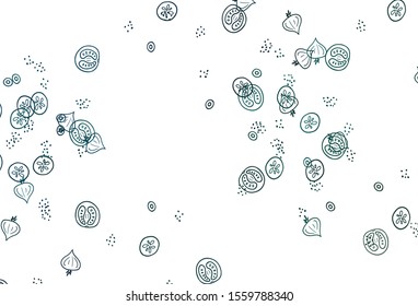 Light Blue, Green vector layout with restaurant food. Decorative illustration with food on abstract template. Pattern for ad, booklets, leaflets of restaurants.
