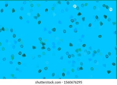 Light Blue, Green vector layout with circle shapes. Illustration with set of shining colorful abstract circles. Completely new template for your brand book.