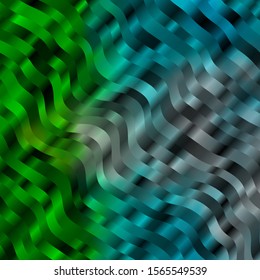 Light Blue, Green vector layout with circular arc. Illustration in halftone style with gradient curves. Pattern for websites, landing pages.