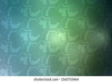 Light Blue, Green vector layout with curved lines. Glitter abstract illustration with wry lines. A completely new design for your business.