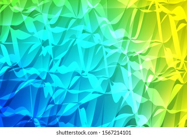 Light Blue, Green vector layout with lines, triangles. Abstract gradient illustration with triangles. Best design for poster, banner.