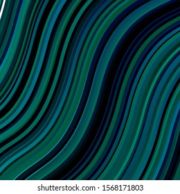 Light Blue, Green vector layout with circular arc. Abstract illustration with bandy gradient lines. Template for your UI design.