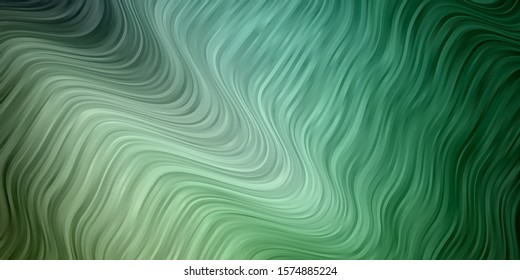 Light Blue, Green vector layout with circular arc. Abstract illustration with gradient bows. Design for your business promotion.