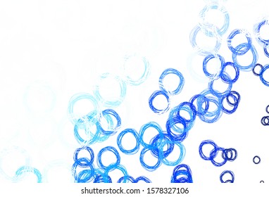Light Blue, Green vector layout with circle shapes. Blurred bubbles on abstract background with colorful gradient. Pattern for futuristic ad, booklets.