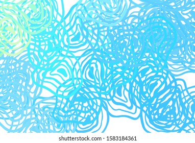 Light Blue, Green vector layout with curved lines. Geometric illustration in abstract style with gradient.  Abstract style for your business design.