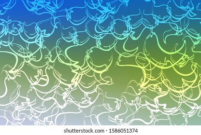 Light Blue, Green vector layout with peppers. Glitter abstract sketch with hot peppers. Design for ad, poster, banner of cafes or restaurants.