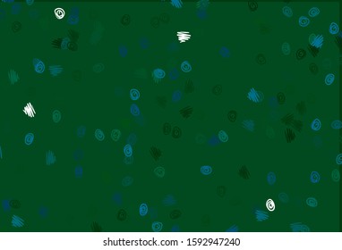 Light Blue, Green vector layout with circle shapes. Beautiful colored illustration with blurred circles in nature style. Completely new template for your brand book.