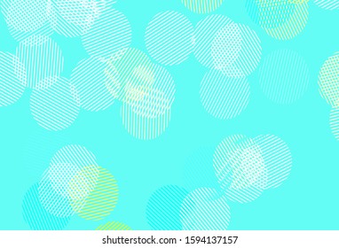Light Blue, Green vector layout with circle shapes. Beautiful colored illustration with blurred circles in nature style. Pattern for textures of wallpapers.