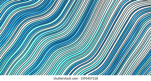 Light Blue, Green vector layout with curves. Brand new colorful illustration with bent lines. Best design for your posters, banners.