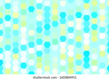 Light Blue, Green vector layout with hexagonal shapes. Abstract illustration with colorful hexagons. Pattern for your ad, booklets.