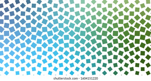Light Blue, Green vector layout with lines, rectangles. Rectangles with colorful gradient on abstract background. Pattern for websites, landing pages.