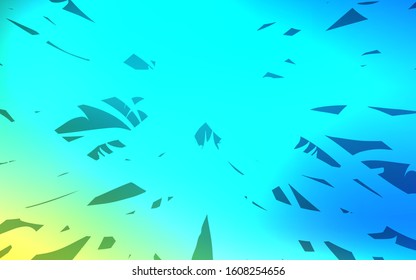 Light Blue, Green vector layout with flat lines. Decorative shining illustration with lines on abstract template. The pattern for ad, booklets, leaflets.